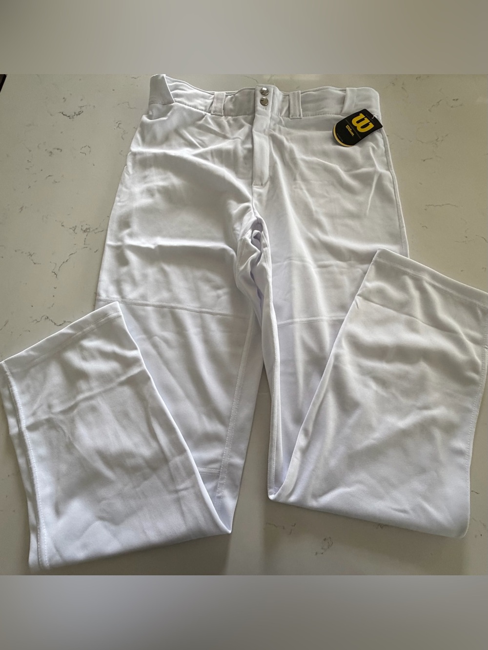 Wilson White Mens Athletic Baseball Leggings